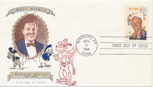 #1355 Walt Disney Overseas Mailer cachet First Day cover