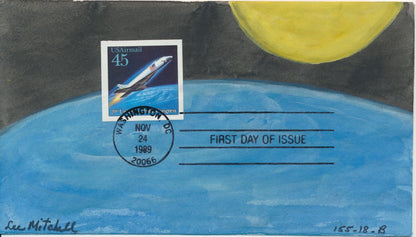 #C126-9 Future Mail Delivery set of 4 Hand Painted Lee Mitchell cachet First Day cover only 3 made
