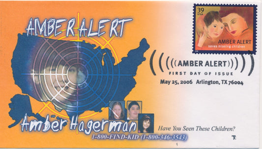 #4031 Amber Alert Therome Cachet First Day Cover 40 Made Arlington Texas Cancel
