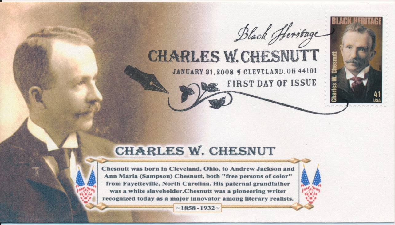 #4222 Charles W. Chestnut Black Heritage Therome Cachet First Day Cover 48 Made