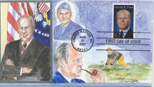 #4199 Gerald R. Ford Laser Doris Gold cachet First Day cover 104 made