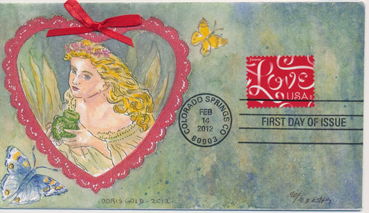 #4626 Forever Love Ribbons Doris Gold cachet First Day cover 93 made